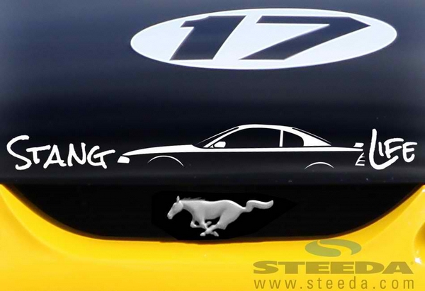 Stang Life Decal - White (94-98 All)